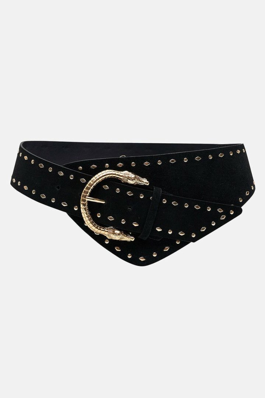 Accessories Camilla Eboutique (Us) | Camilla Eboutique (Us) Asymmetric Belt Solid Black