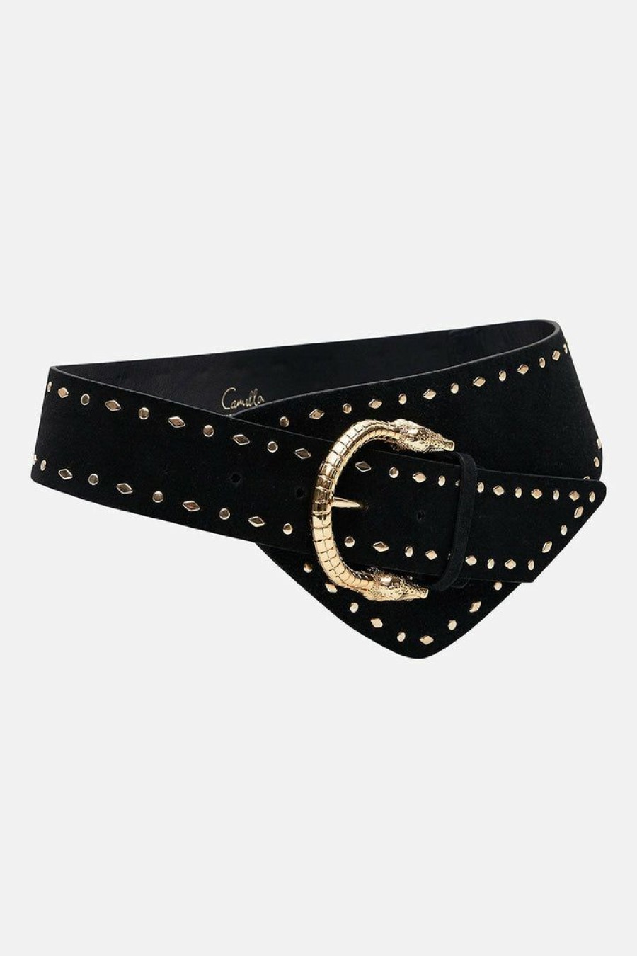 Accessories Camilla Eboutique (Us) | Camilla Eboutique (Us) Asymmetric Belt Solid Black