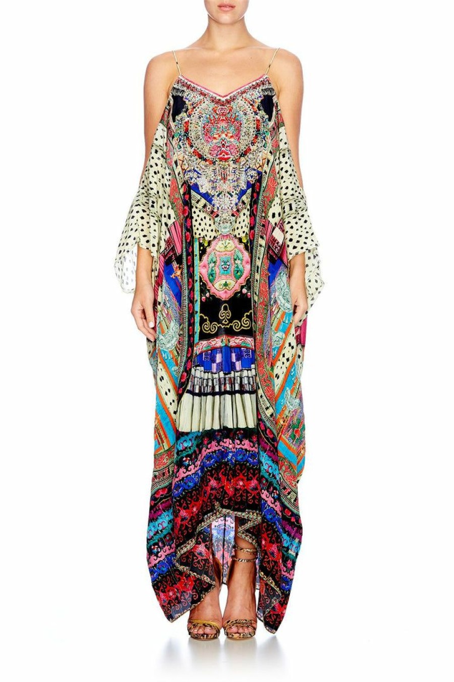 Swimwear Camilla Eboutique (Us) | Camilla Eboutique (Us) Resort Shoestring Strap Kaftan About A Girl