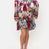 Clothing Camilla Eboutique (Us) | Camilla Eboutique (Us) A-Line Gathered Panel Dress Reign Of Roses