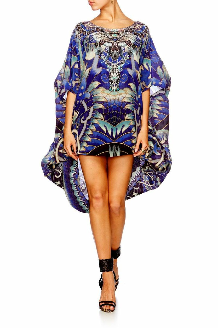 Swimwear Camilla Eboutique (Us) | Camilla Eboutique (Us) Round Neck Kaftan What'S Your Poison