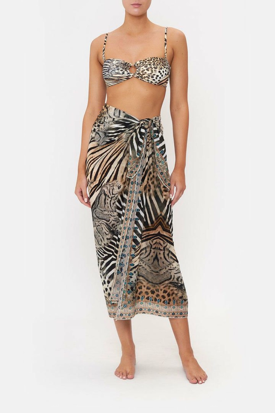 Accessories Camilla Eboutique (Us) | Camilla Eboutique (Us) Swimwear Long Sarong For The Love Of Leo