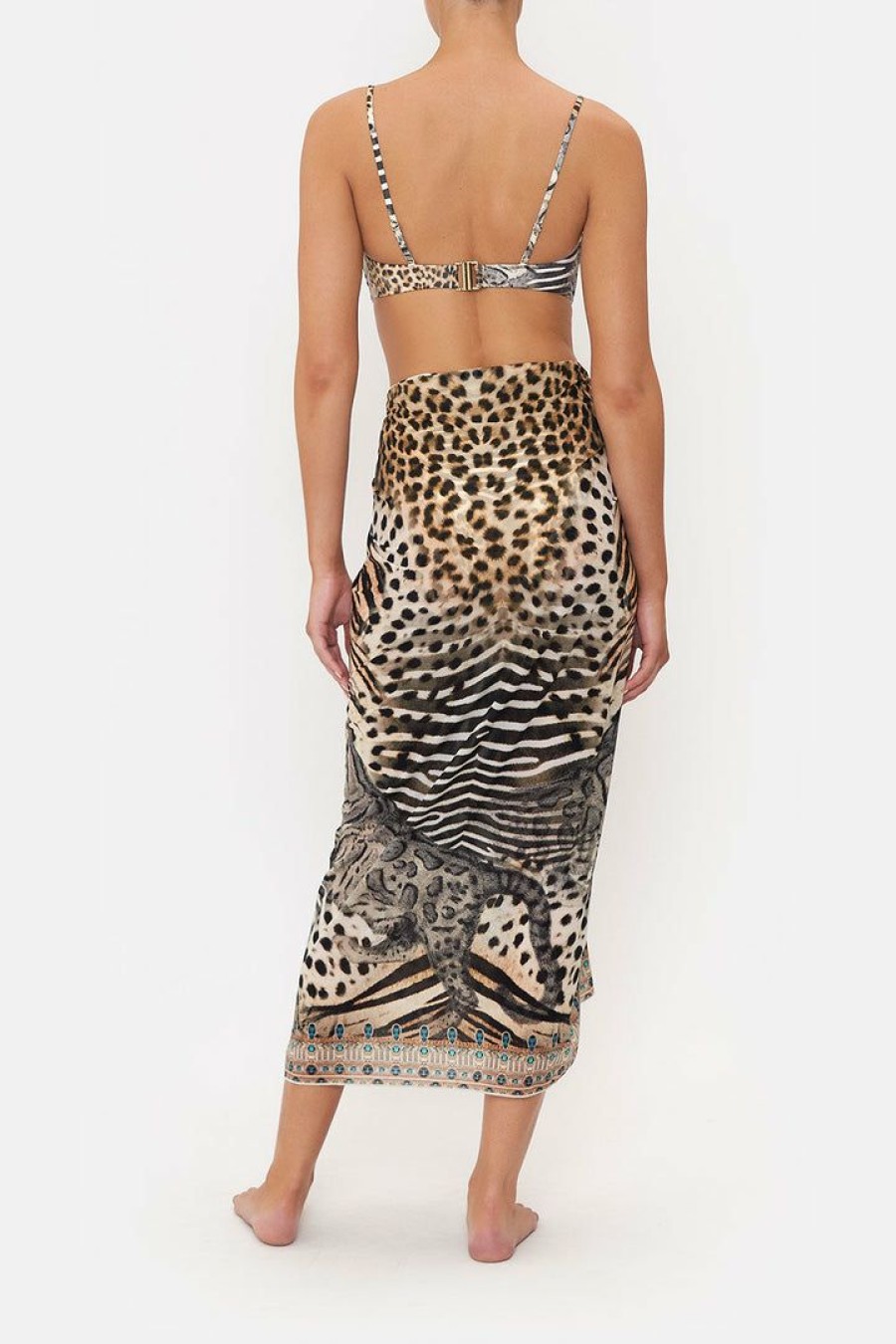 Accessories Camilla Eboutique (Us) | Camilla Eboutique (Us) Swimwear Long Sarong For The Love Of Leo