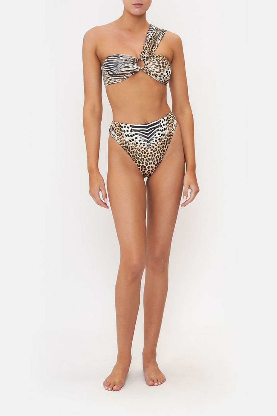 Accessories Camilla Eboutique (Us) | Camilla Eboutique (Us) Swimwear One Shoulder Bandeau With Trim For The Love Of Leo