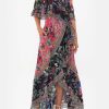 Clothing Camilla Eboutique (Us) | Camilla Eboutique (Us) Ruffle Overlayer Wrap Dress Twilights Token