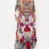 Clothing Camilla Eboutique (Us) | Camilla Eboutique (Us) Clothing Scarf Tie Kaftan Reign Of Roses