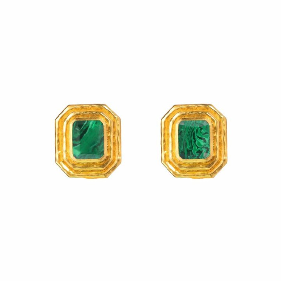 Accessories Camilla Eboutique (Us) | Camilla Eboutique (Us) Penny Malachite Earrings Multi