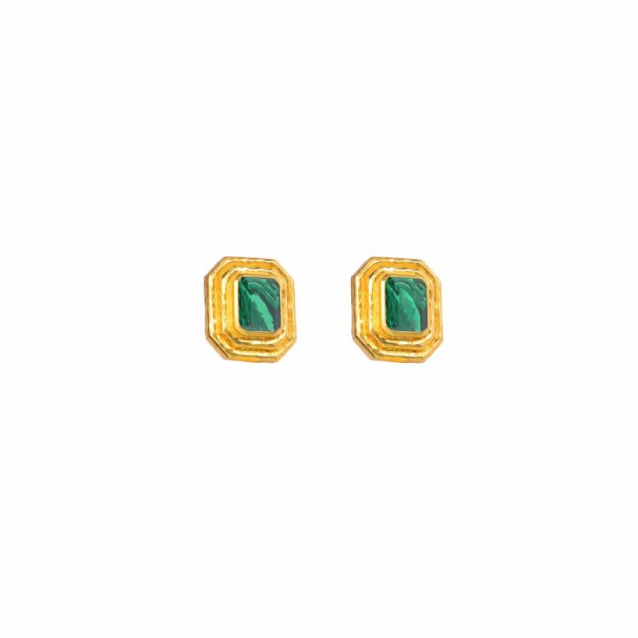 Accessories Camilla Eboutique (Us) | Camilla Eboutique (Us) Penny Malachite Earrings Multi