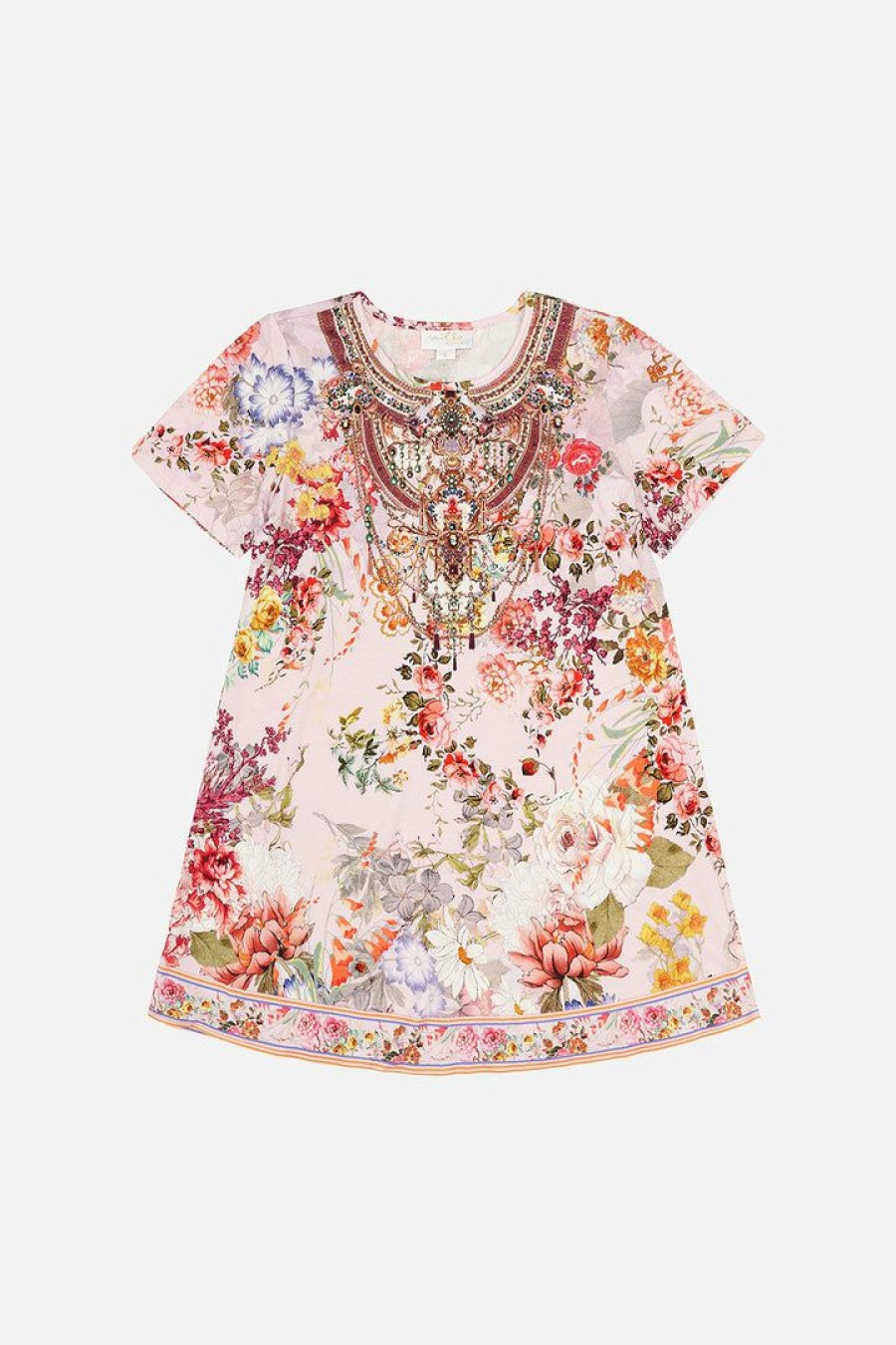 Accessories Camilla Eboutique (Us) | Camilla Eboutique (Us) Kids Tshirt Dress With Flare Hem 4-10 Flower Child Gift Ideas