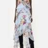 Clothing Camilla Eboutique (Us) | Camilla Eboutique (Us) Clothing Ruffle Overlayer Wrap Dress Floraful