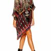 Swimwear Camilla Eboutique (Us) | Camilla Eboutique (Us) Short Round Neck Kaftan In A Dalai Daze Resort