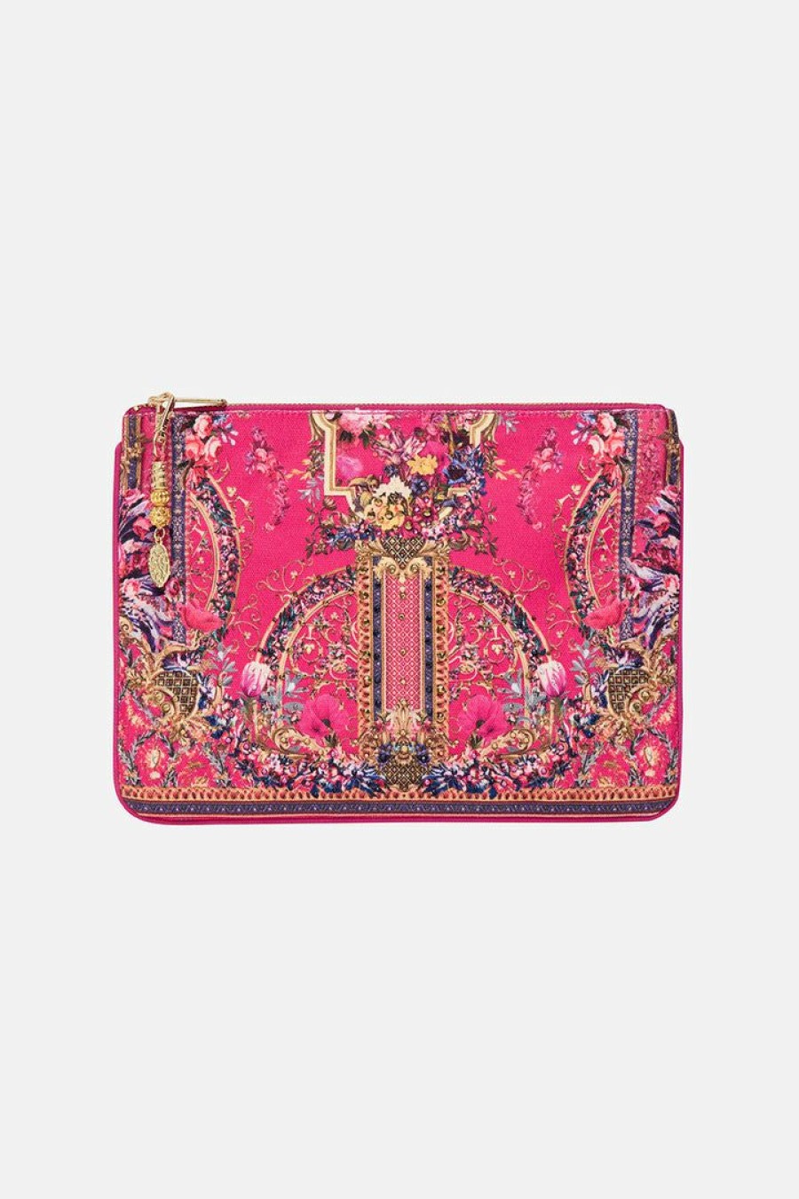 Accessories Camilla Eboutique (Us) | Camilla Eboutique (Us) Small Canvas Clutch Boheme Blooms Accessories