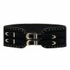 Accessories Camilla Eboutique (Us) | Camilla Eboutique (Us) Cinched Belt With Double Buckle Solid Black