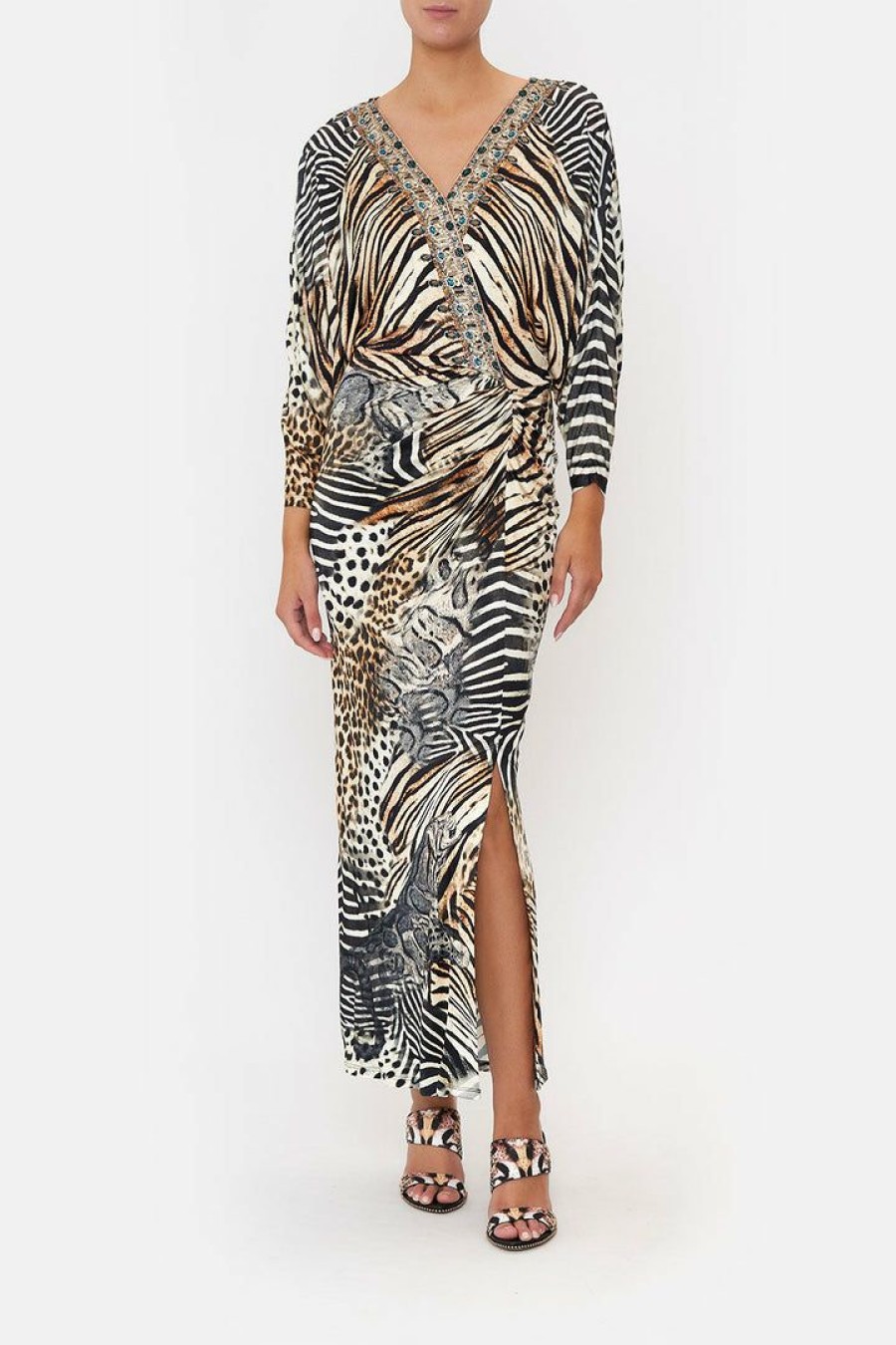 Clothing Camilla Eboutique (Us) | Camilla Eboutique (Us) Draped Magyar Sleeve Dress For The Love Of Leo