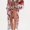 Clothing Camilla Eboutique (Us) | Camilla Eboutique (Us) Kimono With Long Underlayer Reign Of Roses