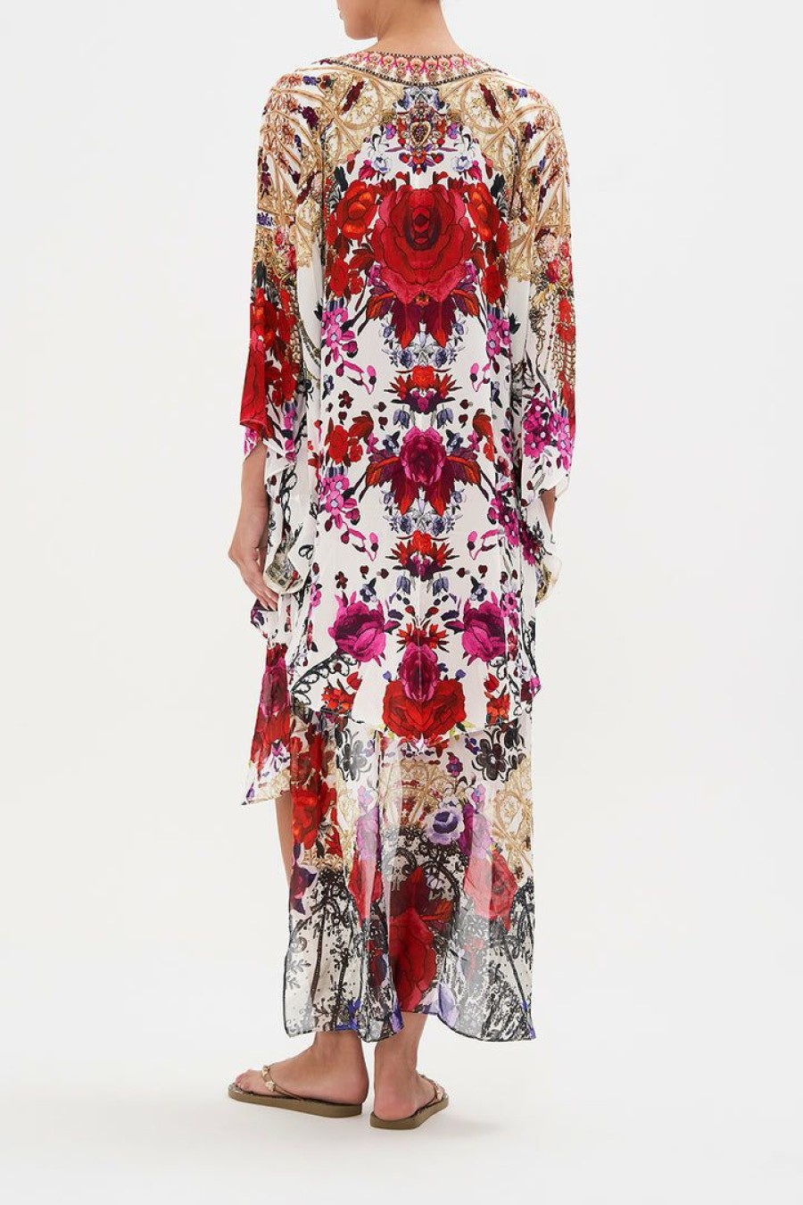 Clothing Camilla Eboutique (Us) | Camilla Eboutique (Us) Kimono With Long Underlayer Reign Of Roses