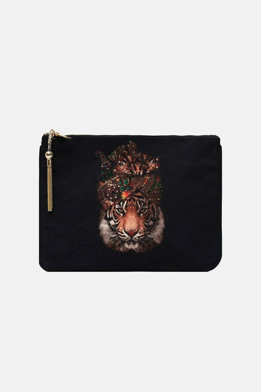 Accessories Camilla Eboutique (Us) | Camilla Eboutique (Us) Small Canvas Clutch Surrealist Xanadu Accessories