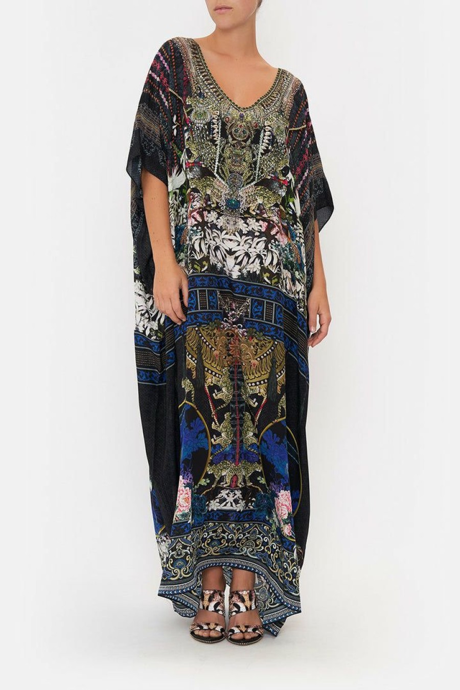 Clothing Camilla Eboutique (Us) | Camilla Eboutique (Us) V-Neck Kaftan Hollywood Heist