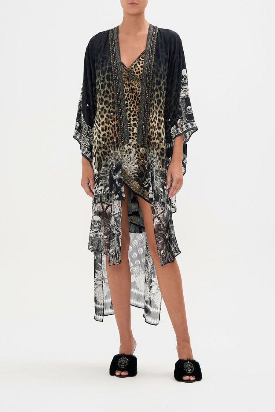 Clothing Camilla Eboutique (Us) | Camilla Eboutique (Us) Kimono With Long Underlayer Order Of Disorder