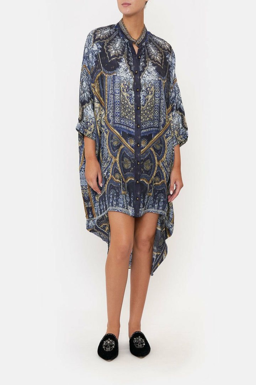 Clothing Camilla Eboutique (Us) | Camilla Eboutique (Us) New Arrivals Scoop Back Shirt Dress Forever Family