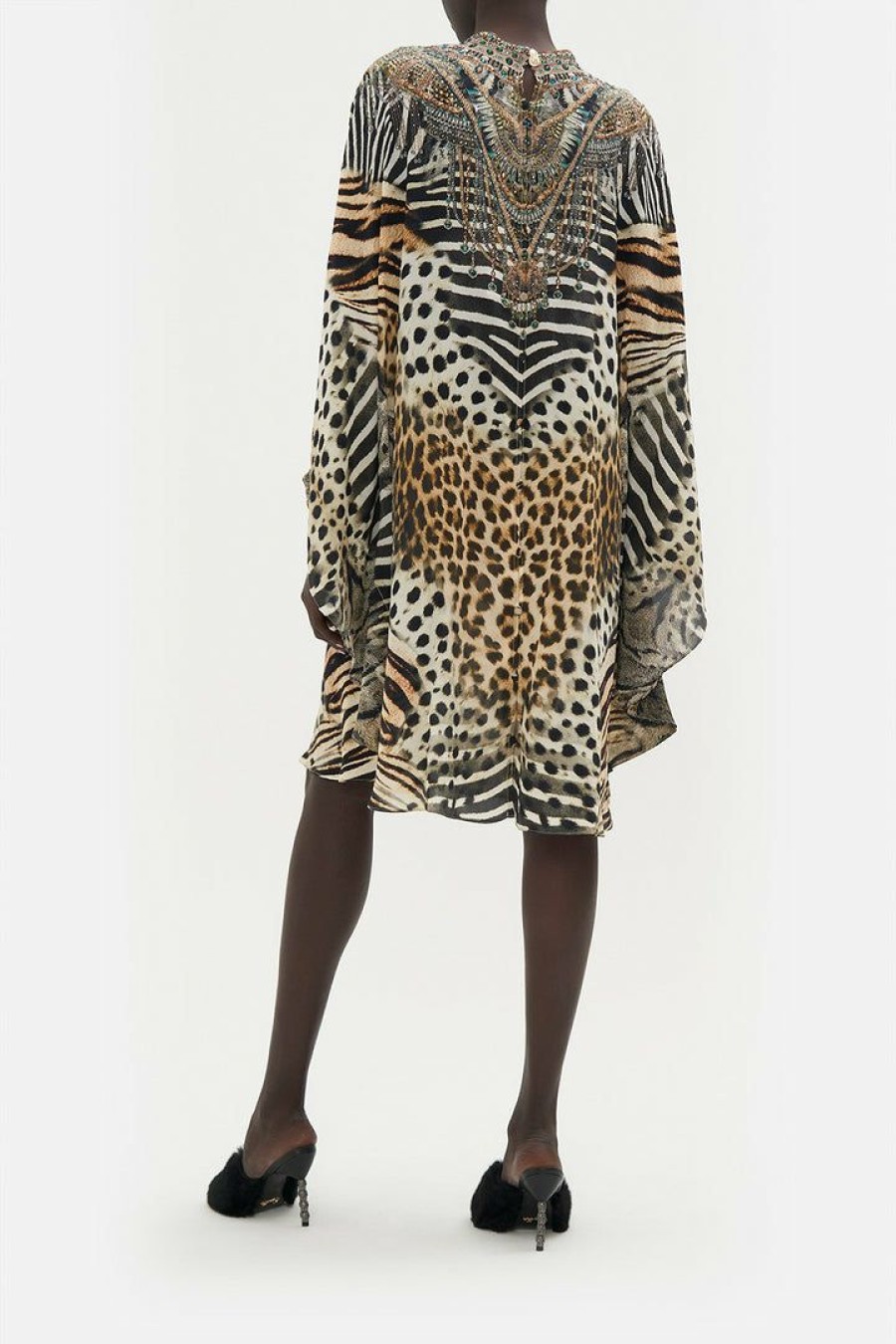 Clothing Camilla Eboutique (Us) | Camilla Eboutique (Us) Short Kaftan With High Neck For The Love Of Leo Clothing