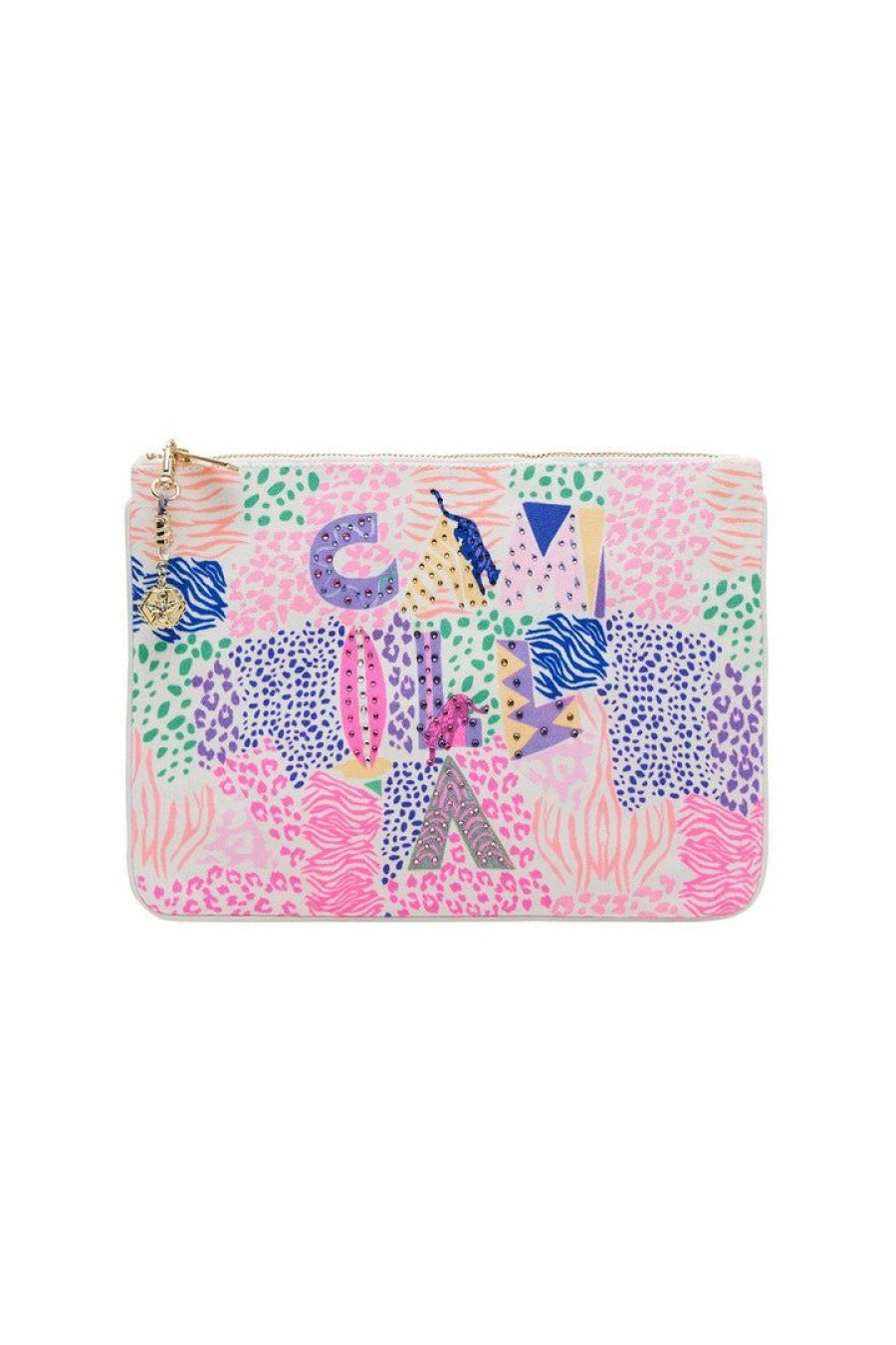 Accessories Camilla Eboutique (Us) | Camilla Eboutique (Us) Small Canvas Clutch Bonza Babe Sale Accessories