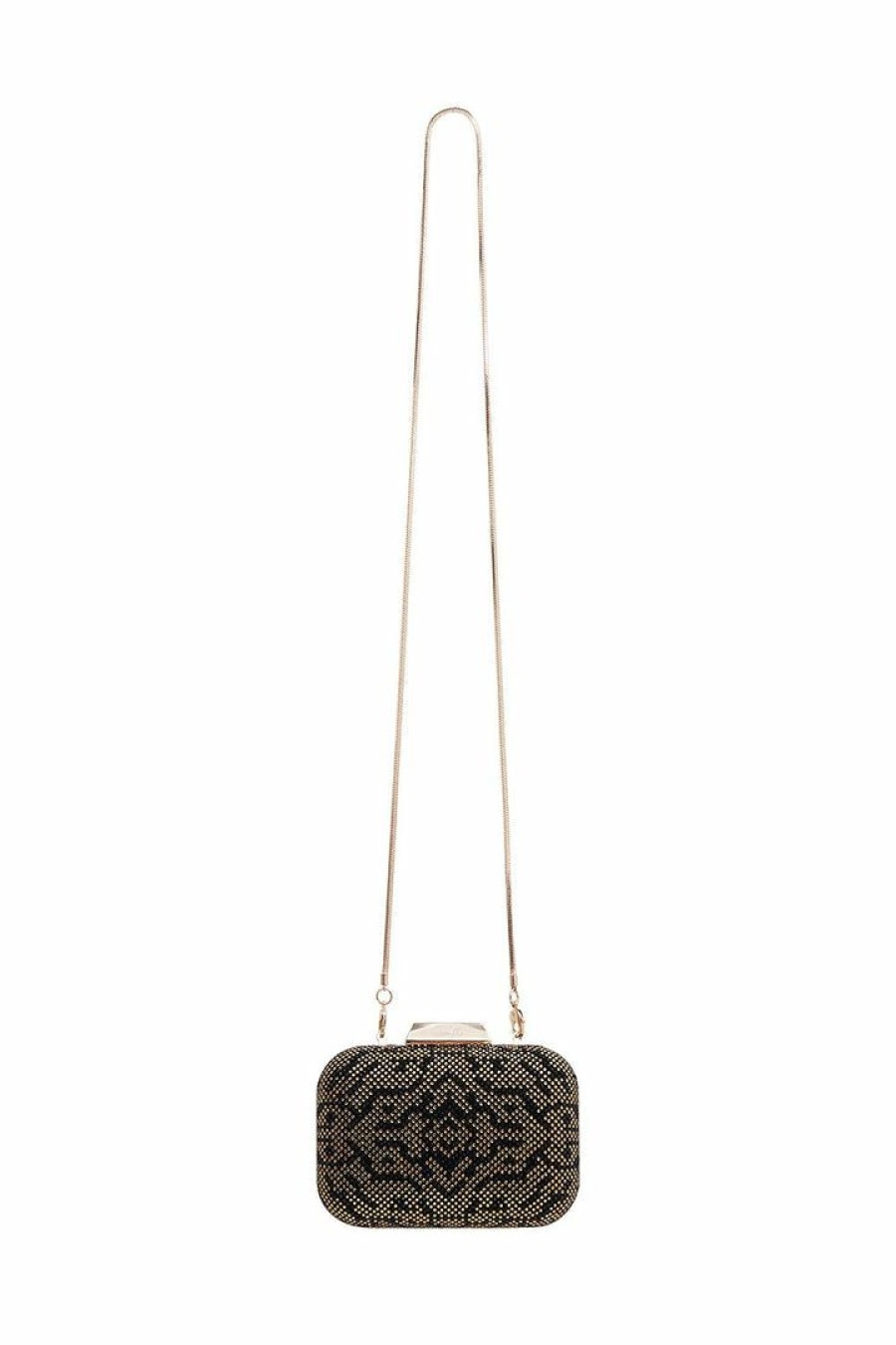 Accessories Camilla Eboutique (Us) | Camilla Eboutique (Us) Hard Case Clutch Solid Black