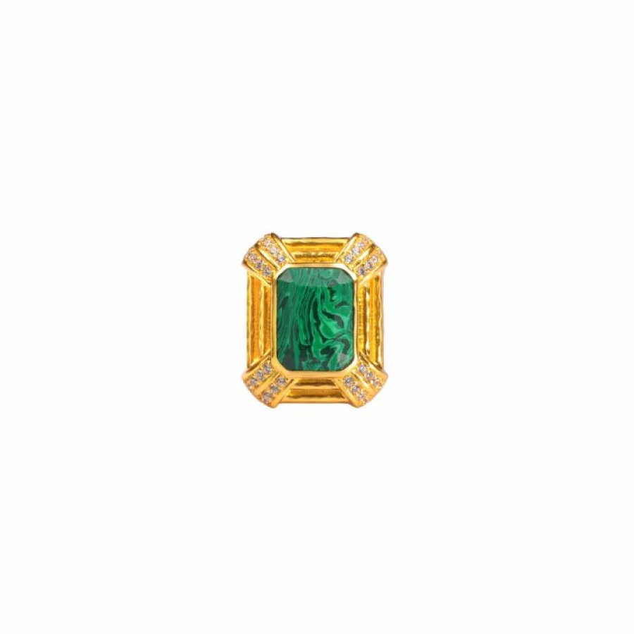 Accessories Camilla Eboutique (Us) | Camilla Eboutique (Us) Malachite Jennifer Ring