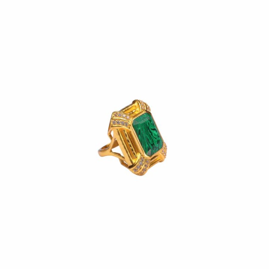 Accessories Camilla Eboutique (Us) | Camilla Eboutique (Us) Malachite Jennifer Ring