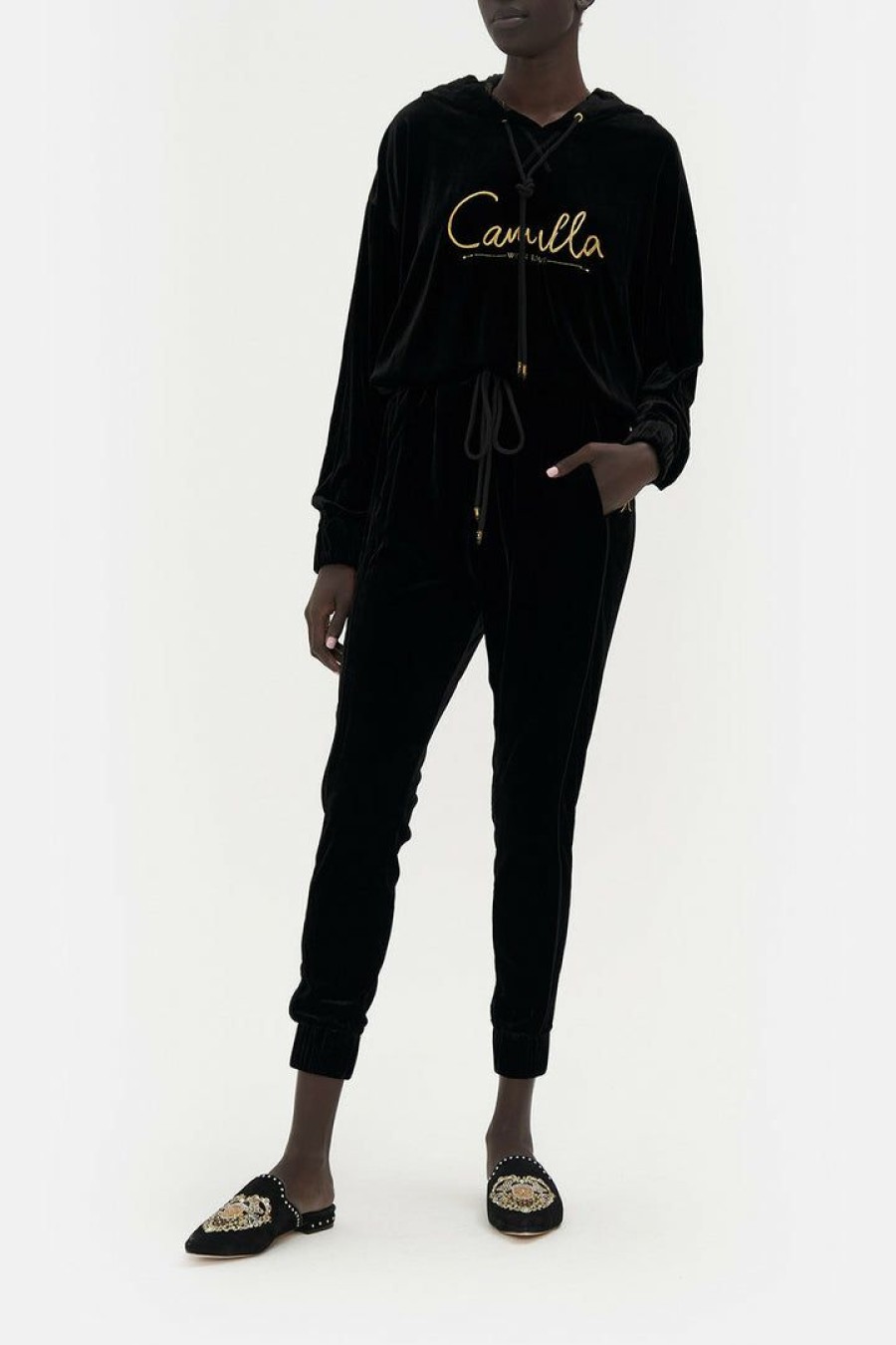 Clothing Camilla Eboutique (Us) | Camilla Eboutique (Us) Clothing Velvet Drop Crotch Pant The Queens King