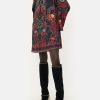 Clothing Camilla Eboutique (Us) | Camilla Eboutique (Us) Long Sleeve Swing Dress Woodstock Rock Clothing