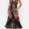 Clothing Camilla Eboutique (Us) | Camilla Eboutique (Us) Clothing Long Wrap Dress With Frill Dance With Duende