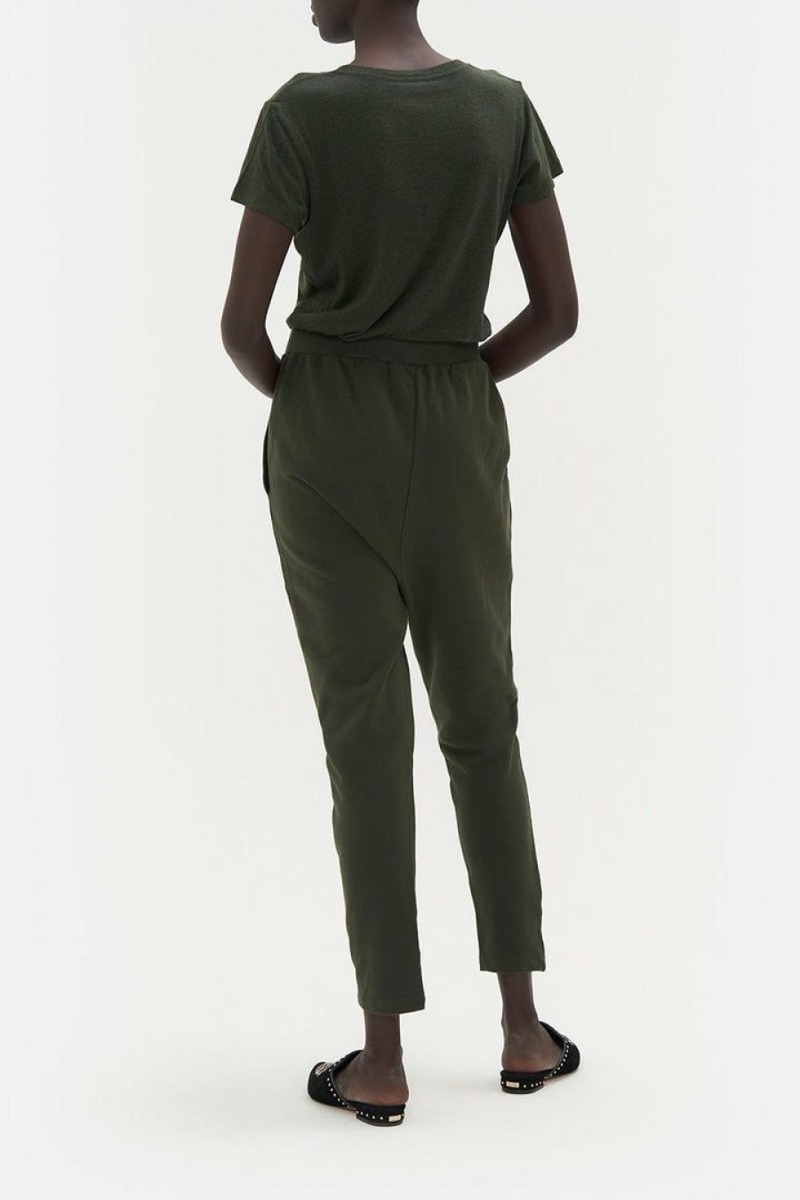 Accessories Camilla Eboutique (Us) | Camilla Eboutique (Us) Rib Waist Relaxed Pant Passport To Paradise Clothing