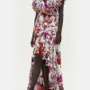 Clothing Camilla Eboutique (Us) | Camilla Eboutique (Us) Clothing Frill Sleeve Long Dress Reign Of Roses