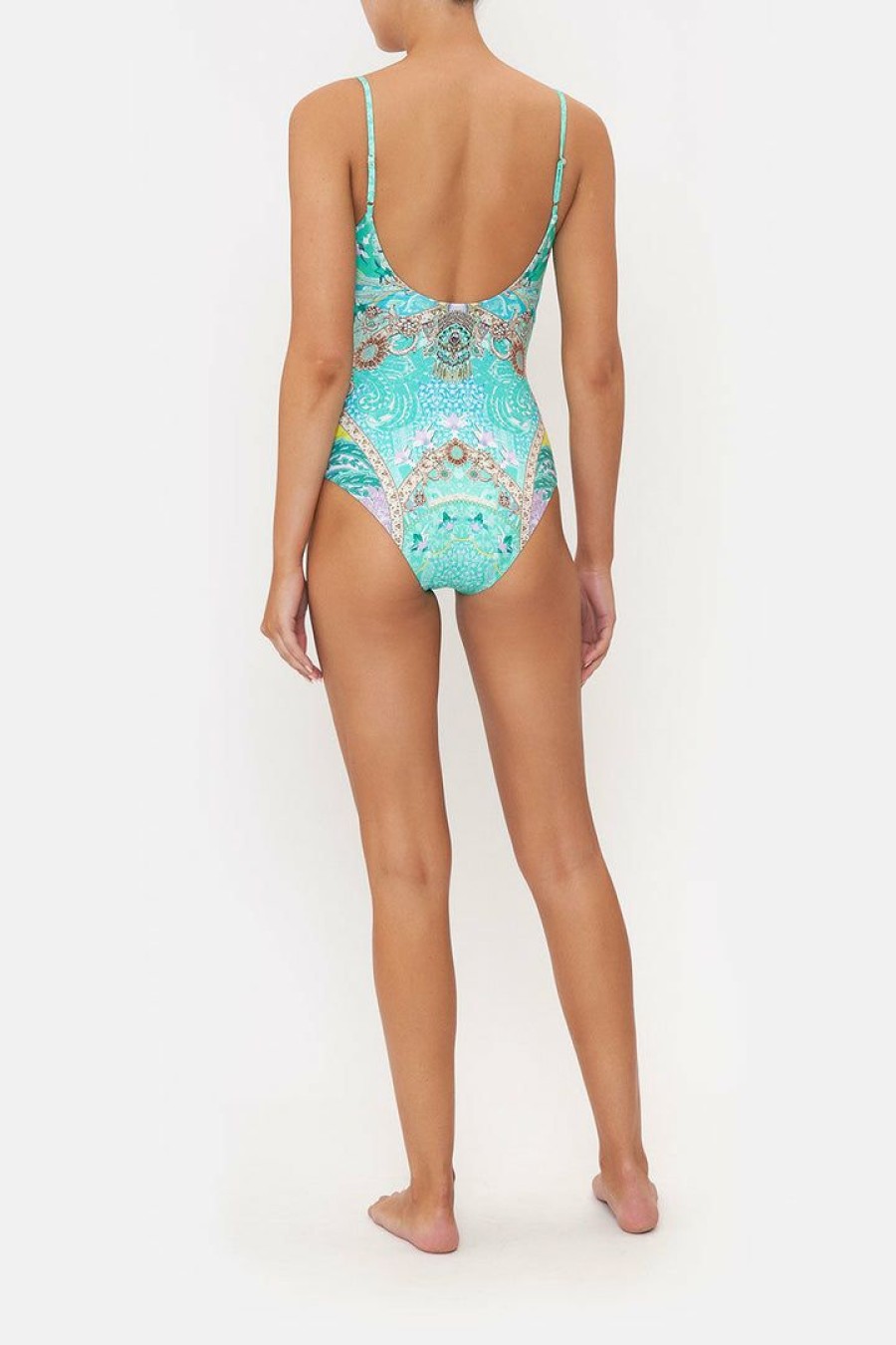 Accessories Camilla Eboutique (Us) | Camilla Eboutique (Us) Swimwear Scoop Neck One Piece Turn Back Time