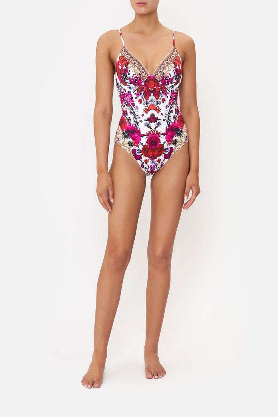 Accessories Camilla Eboutique (Us) | Camilla Eboutique (Us) Soft Cup Underwire One Piece Reign Of Roses