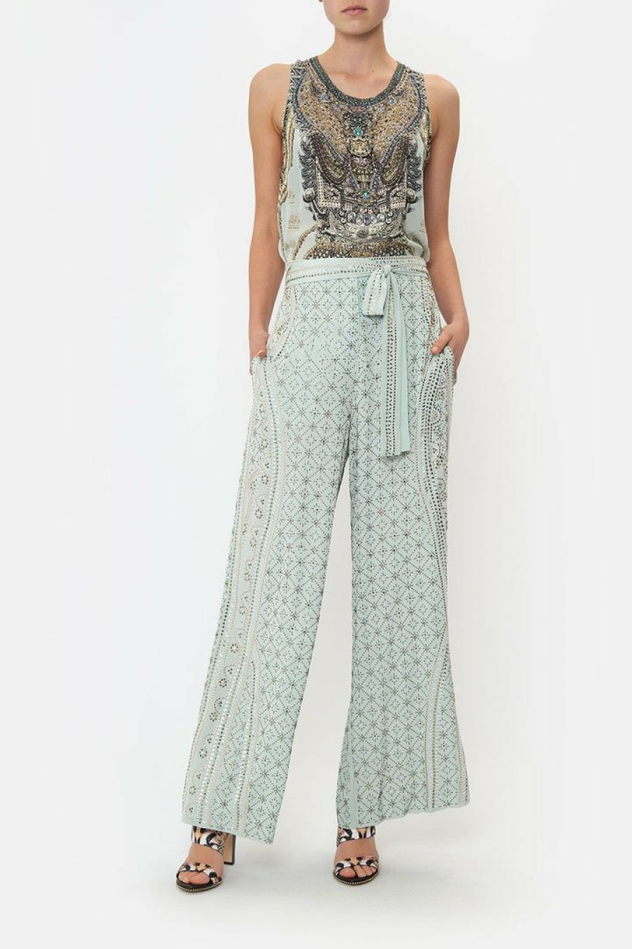 Clothing Camilla Eboutique (Us) | Camilla Eboutique (Us) Clothing Paperbag Waist Wide Leg Pant Luxe Espiritu