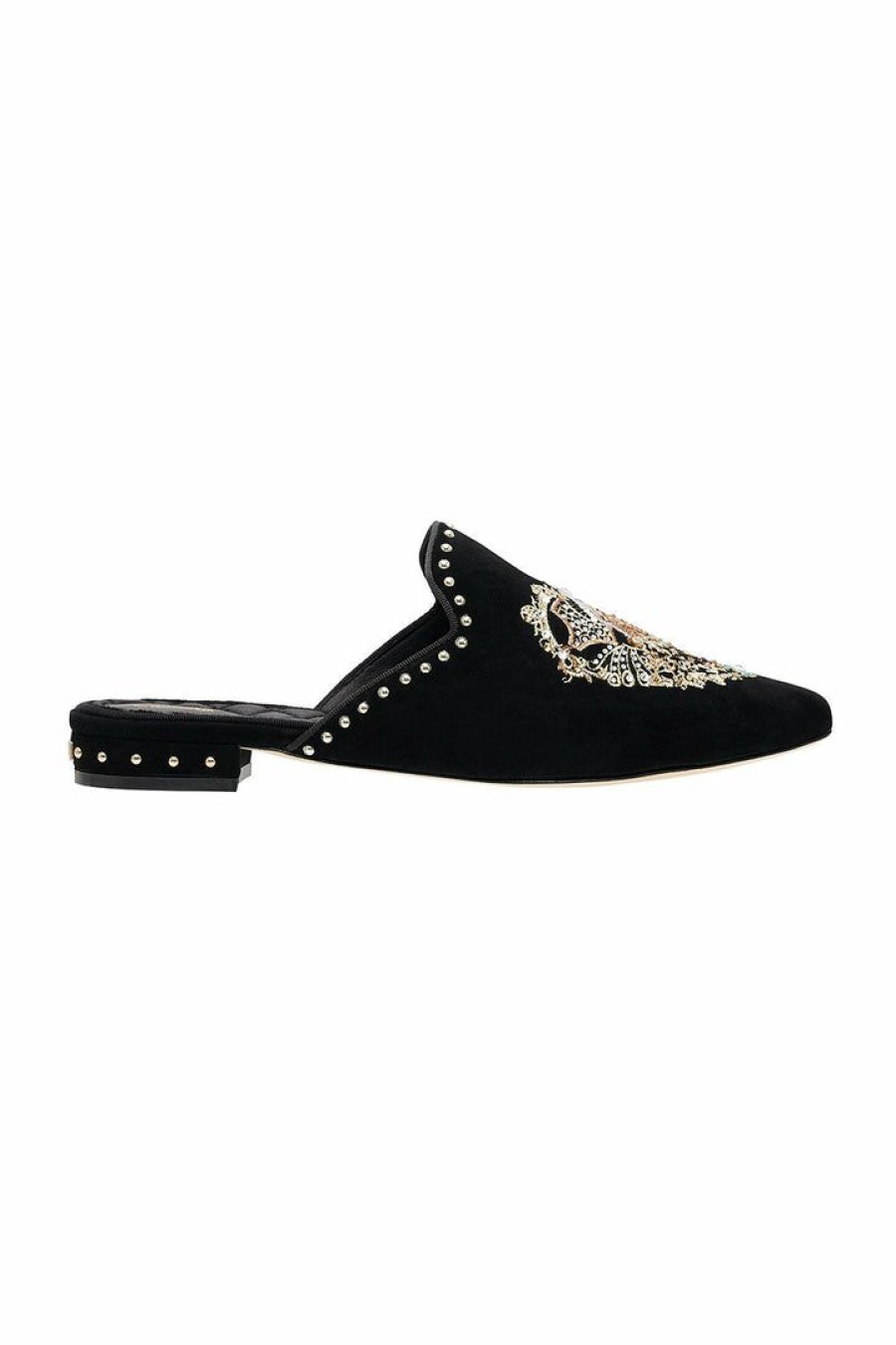 Accessories Camilla Eboutique (Us) | Camilla Eboutique (Us) Accessories Embroidered Slipper Solid Black