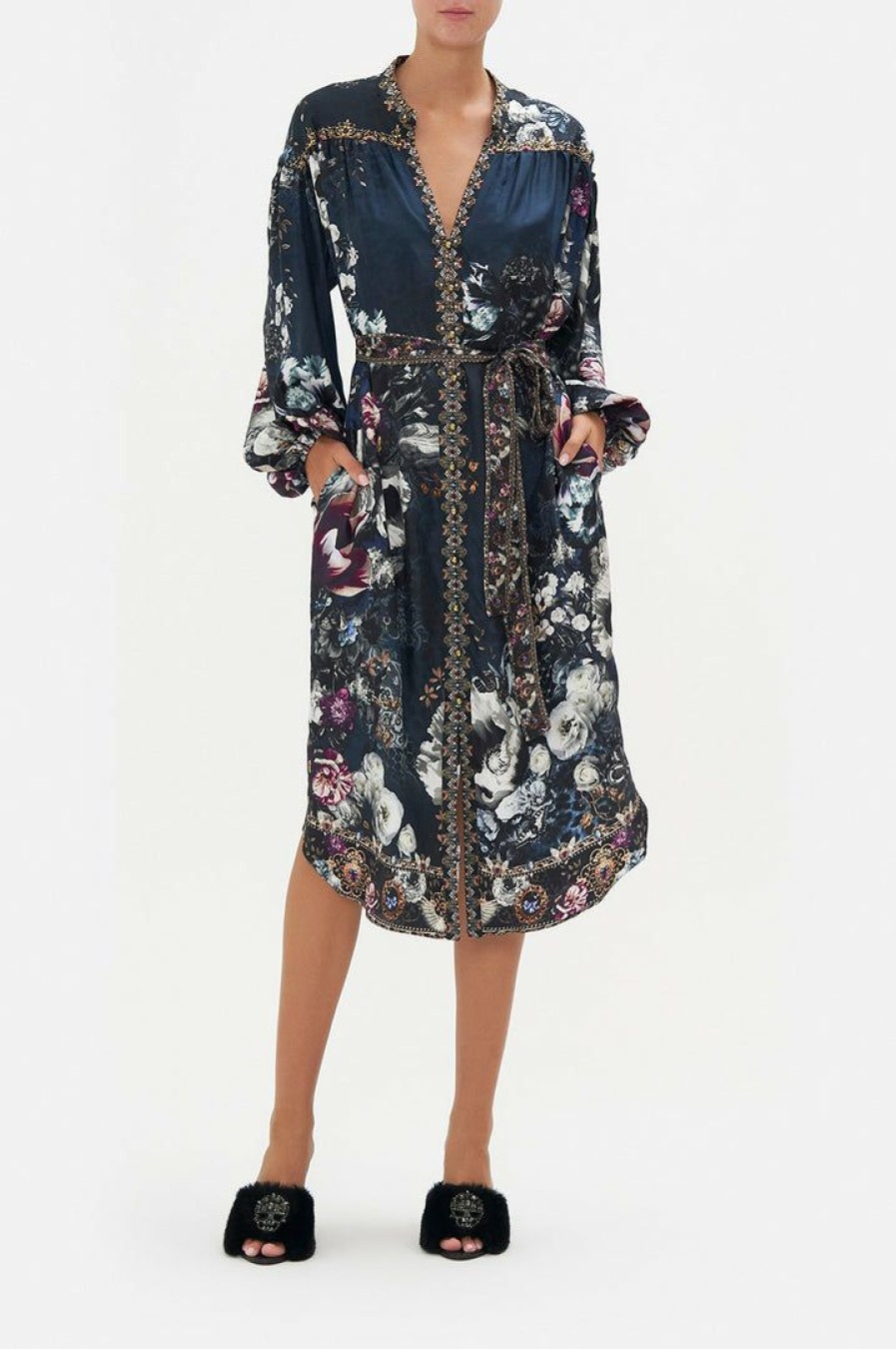 Clothing Camilla Eboutique (Us) | Camilla Eboutique (Us) Clothing Blouson Sleeve Midi Dress Not A Wallflower