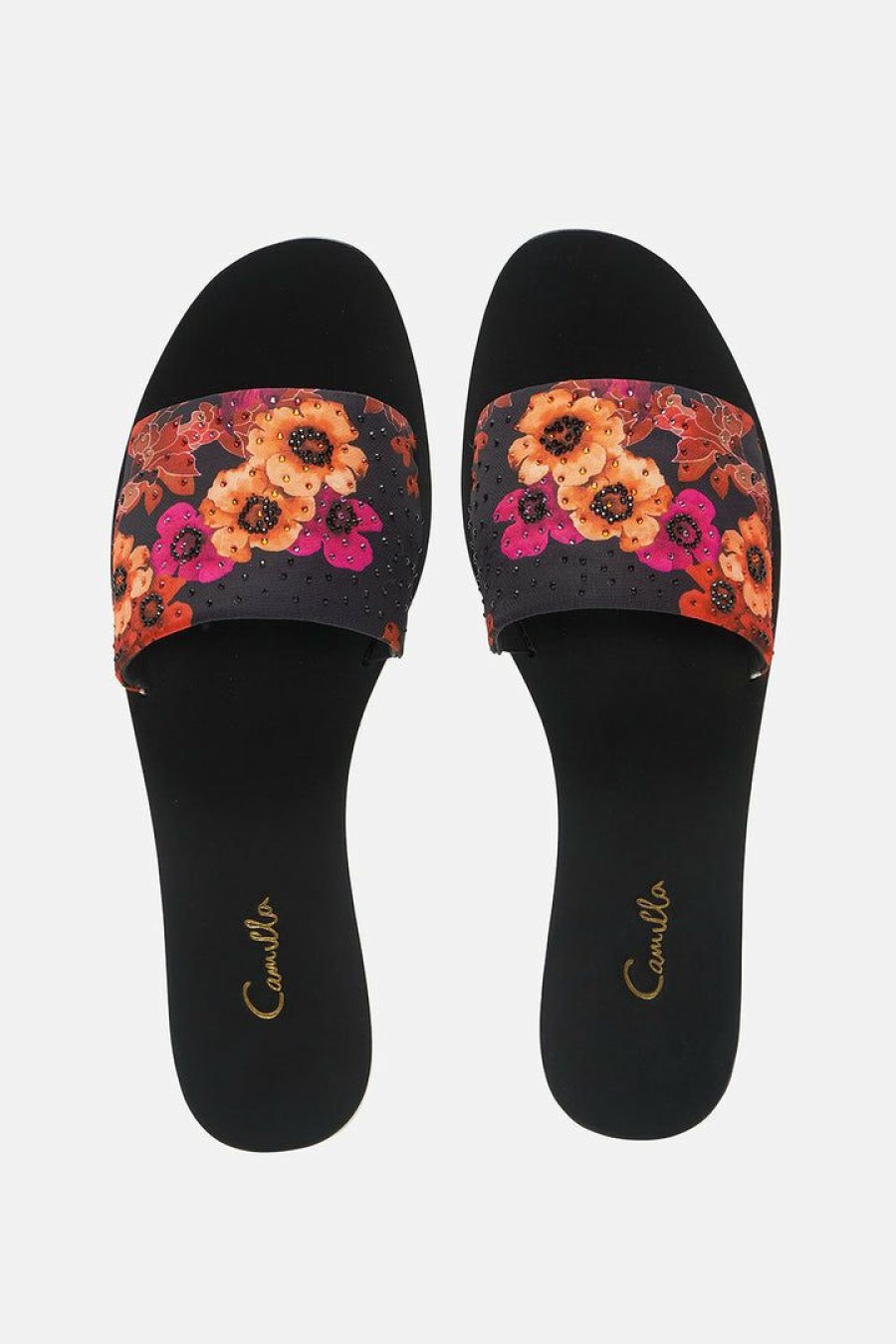 Accessories Camilla Eboutique (Us) | Camilla Eboutique (Us) Accessories Printed Slide Midnight Poppy