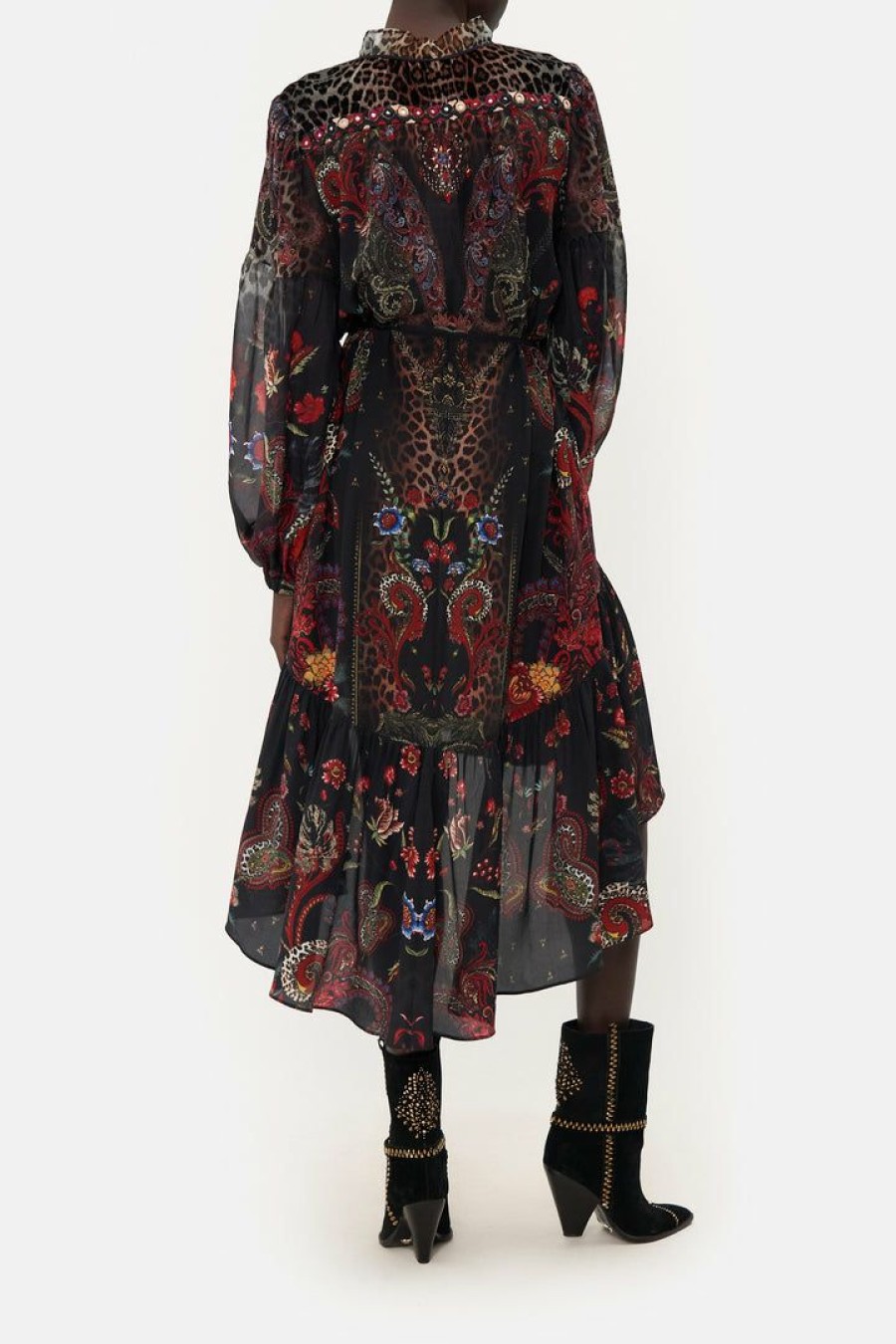 Clothing Camilla Eboutique (Us) | Camilla Eboutique (Us) Blouson High Low Dress Woodstock Rock