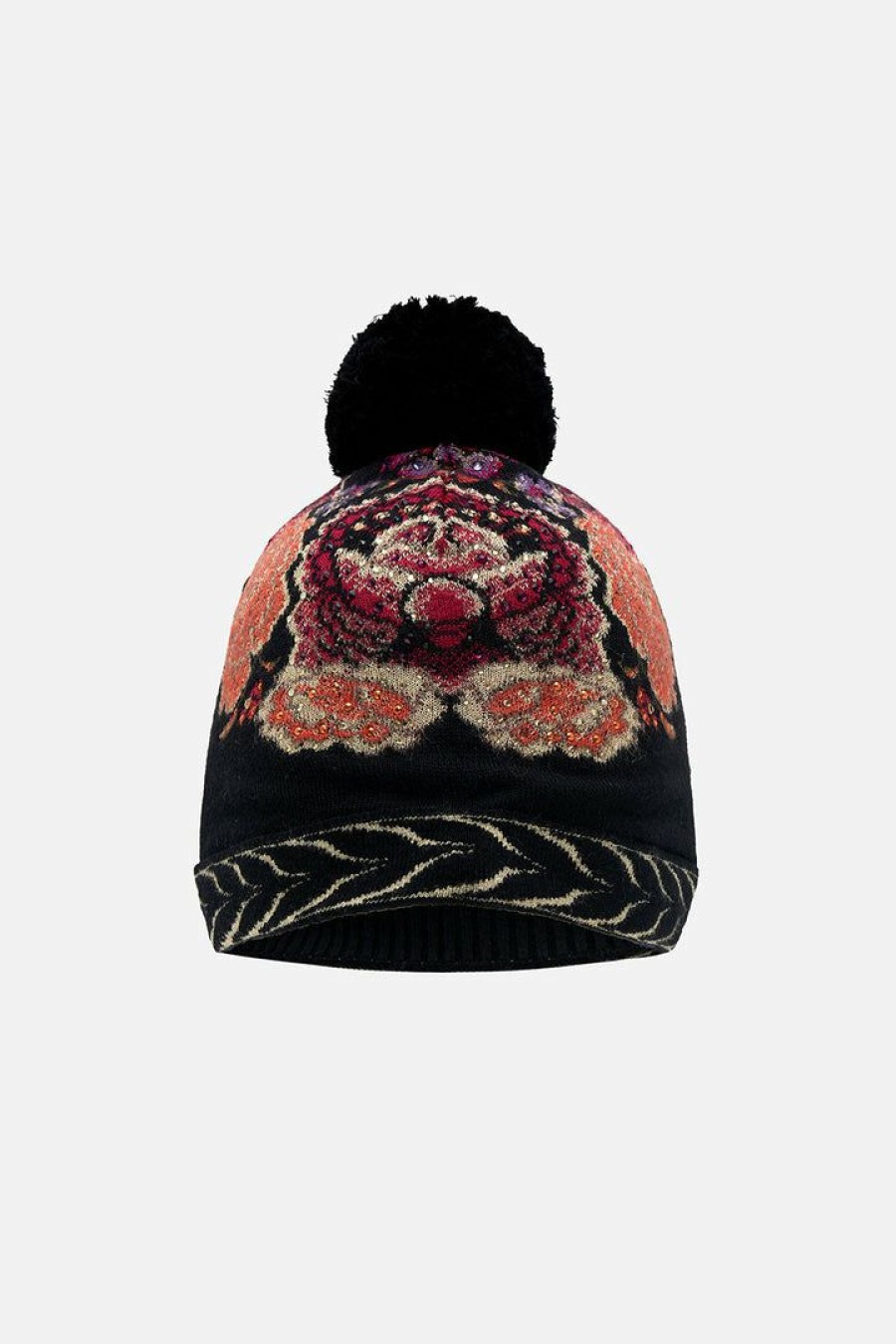 Accessories Camilla Eboutique (Us) | Camilla Eboutique (Us) Knit Beanie With Pom Pom Dance With Duende