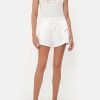 Accessories Camilla Eboutique (Us) | Camilla Eboutique (Us) Terry Short With Contrast Stripe Logo Capsule Solid White Shorts