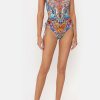 Accessories Camilla Eboutique (Us) | Camilla Eboutique (Us) Scoop Neck Lace Up Side One Piece Lucky Charms Swimwear