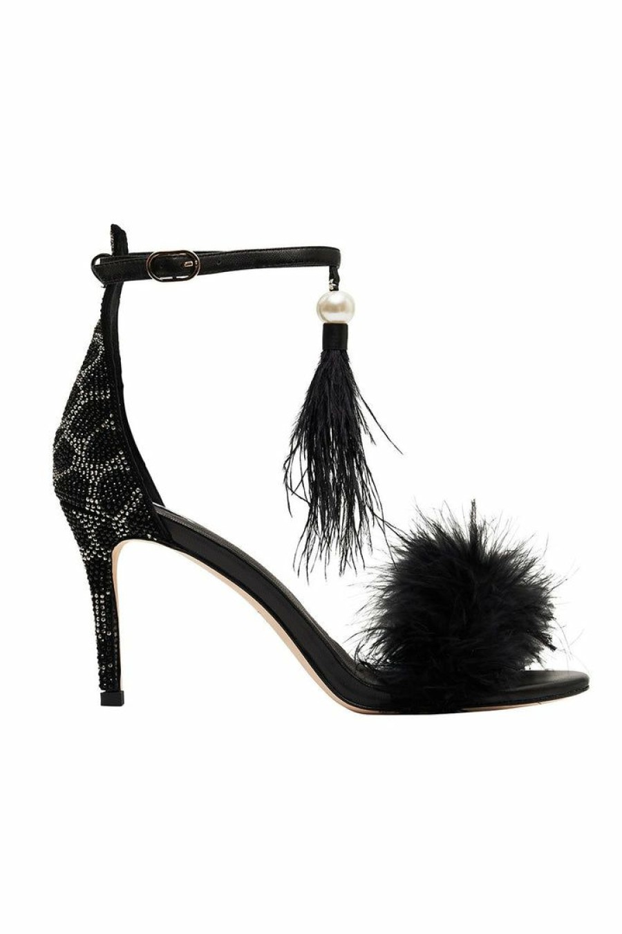 Accessories Camilla Eboutique (Us) | Camilla Eboutique (Us) Accessories Feathered Heel Solid Black