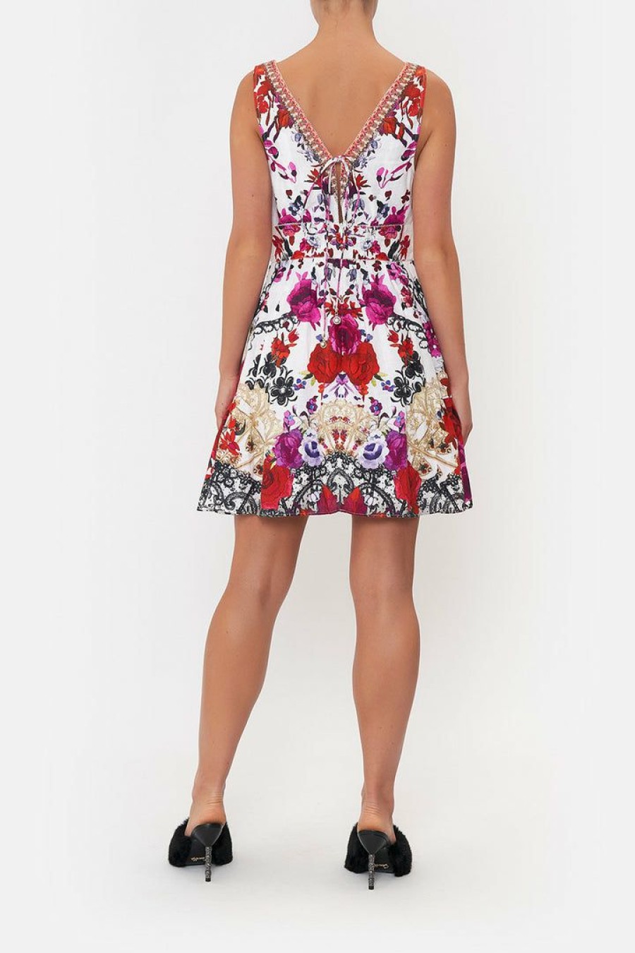 Clothing Camilla Eboutique (Us) | Camilla Eboutique (Us) Clothing Panelled Short Dress Reign Of Roses