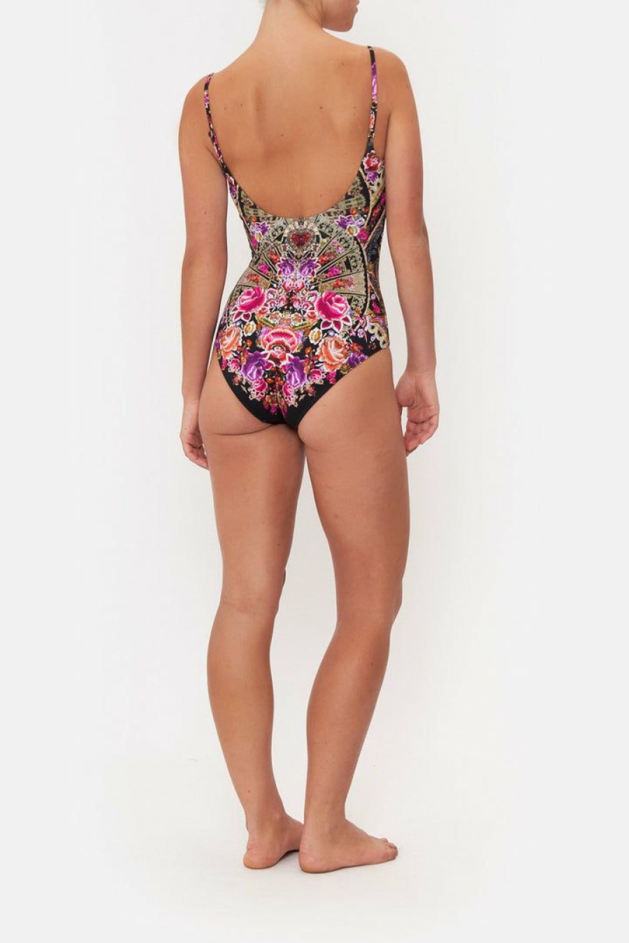 Accessories Camilla Eboutique (Us) | Camilla Eboutique (Us) Scoop Neck One Piece Dance With Duende Swimwear