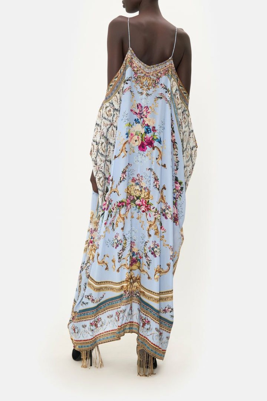 Clothing Camilla Eboutique (Us) | Camilla Eboutique (Us) Shoestring Strap Kaftan Floraful