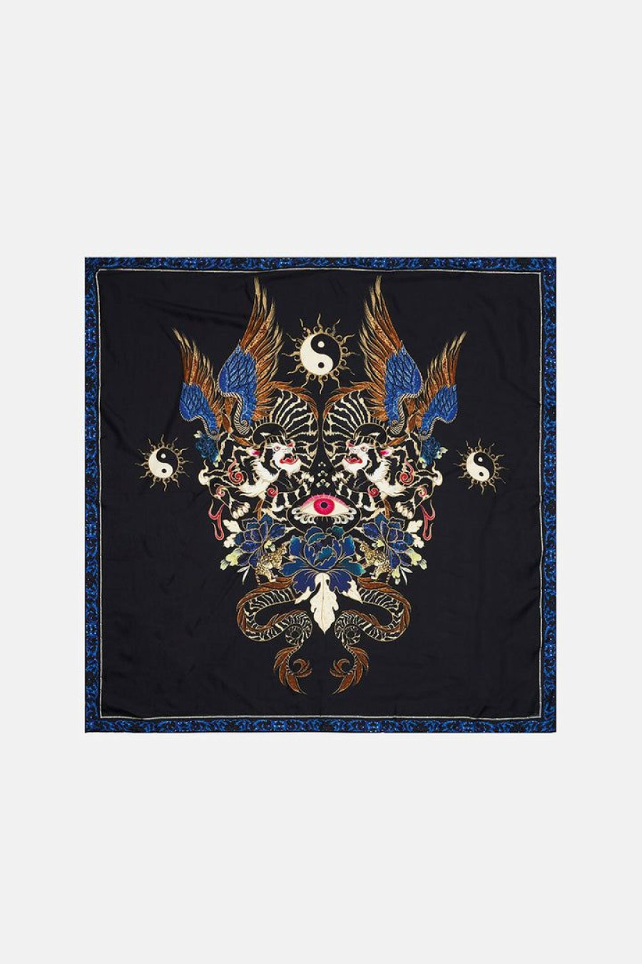 Accessories Camilla Eboutique (Us) | Camilla Eboutique (Us) Accessories Large Square Scarf Dance Of The Dragon