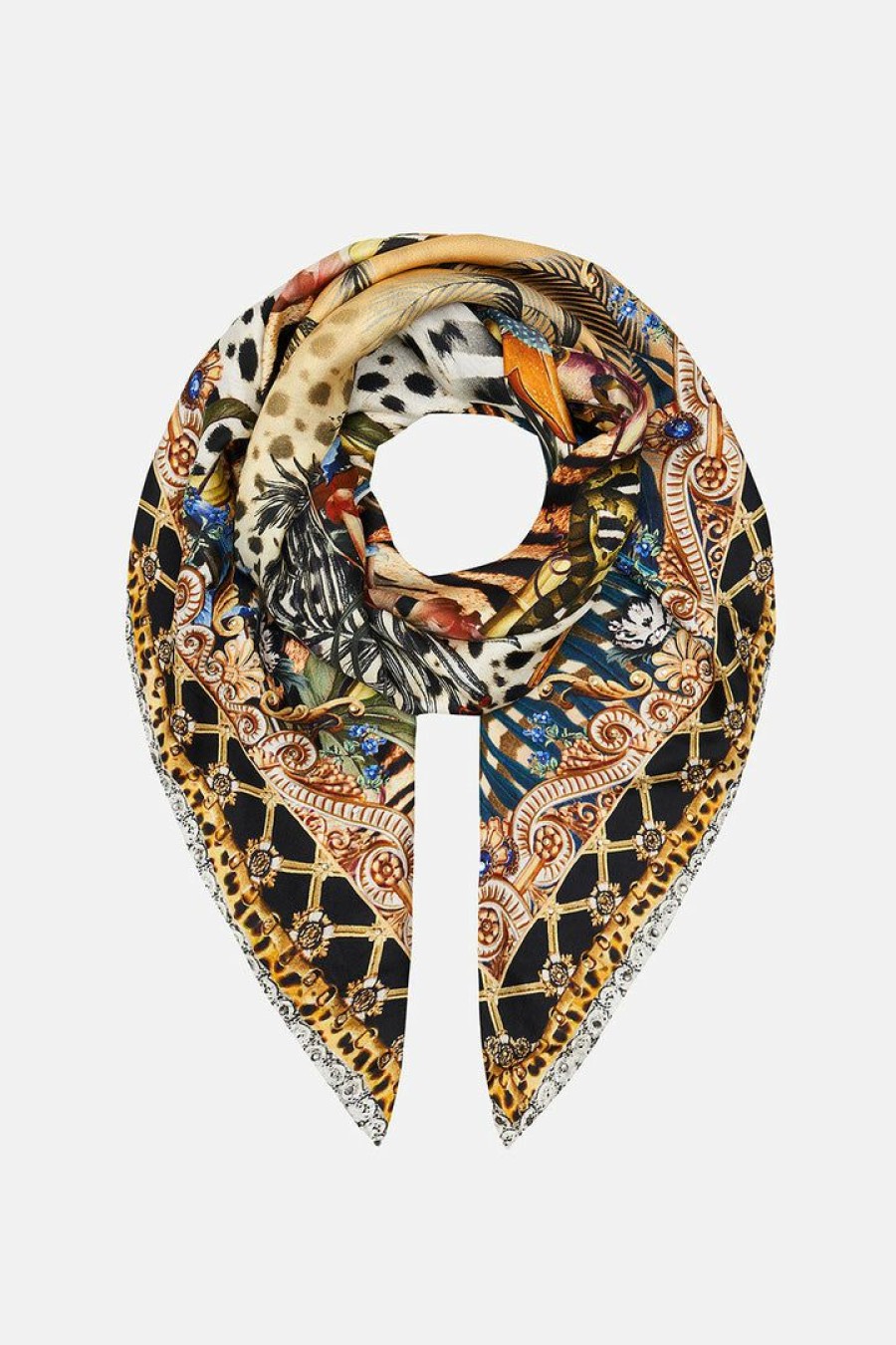 Accessories Camilla Eboutique (Us) | Camilla Eboutique (Us) Large Square Scarf Natural Instinct Accessories